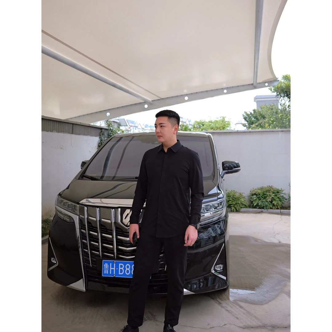 高奢黑衬衫除了贵没毛病一线工厂出品衬衫界天花板（男暗扣衬衣）