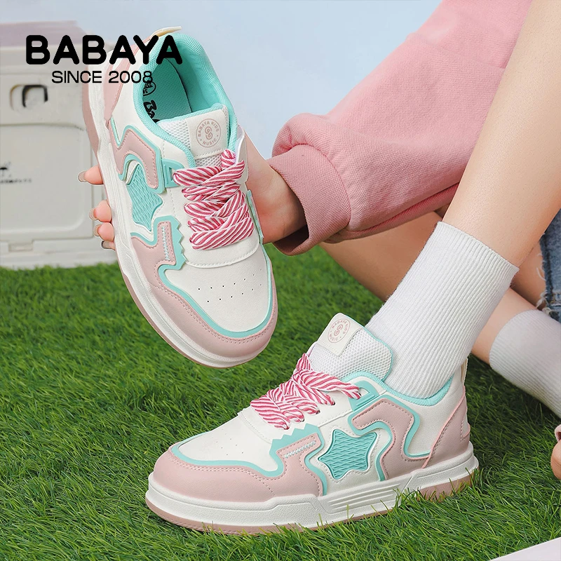 芭芭鸭儿童板鞋2025秋季新款学生星星休闲鞋女鞋百搭软底运动潮鞋