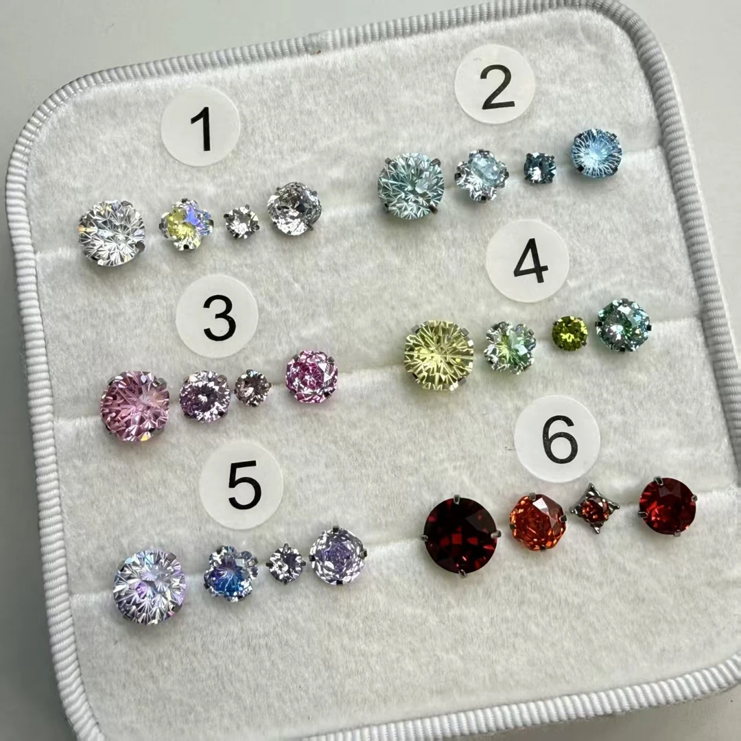 钛合金耳饰 套装耳钉单钻头内螺纹0.9牙口