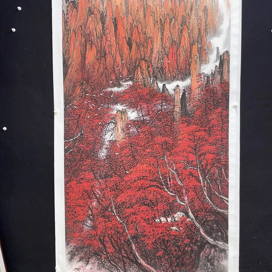 国画手绘国画精品山水，李庆兴