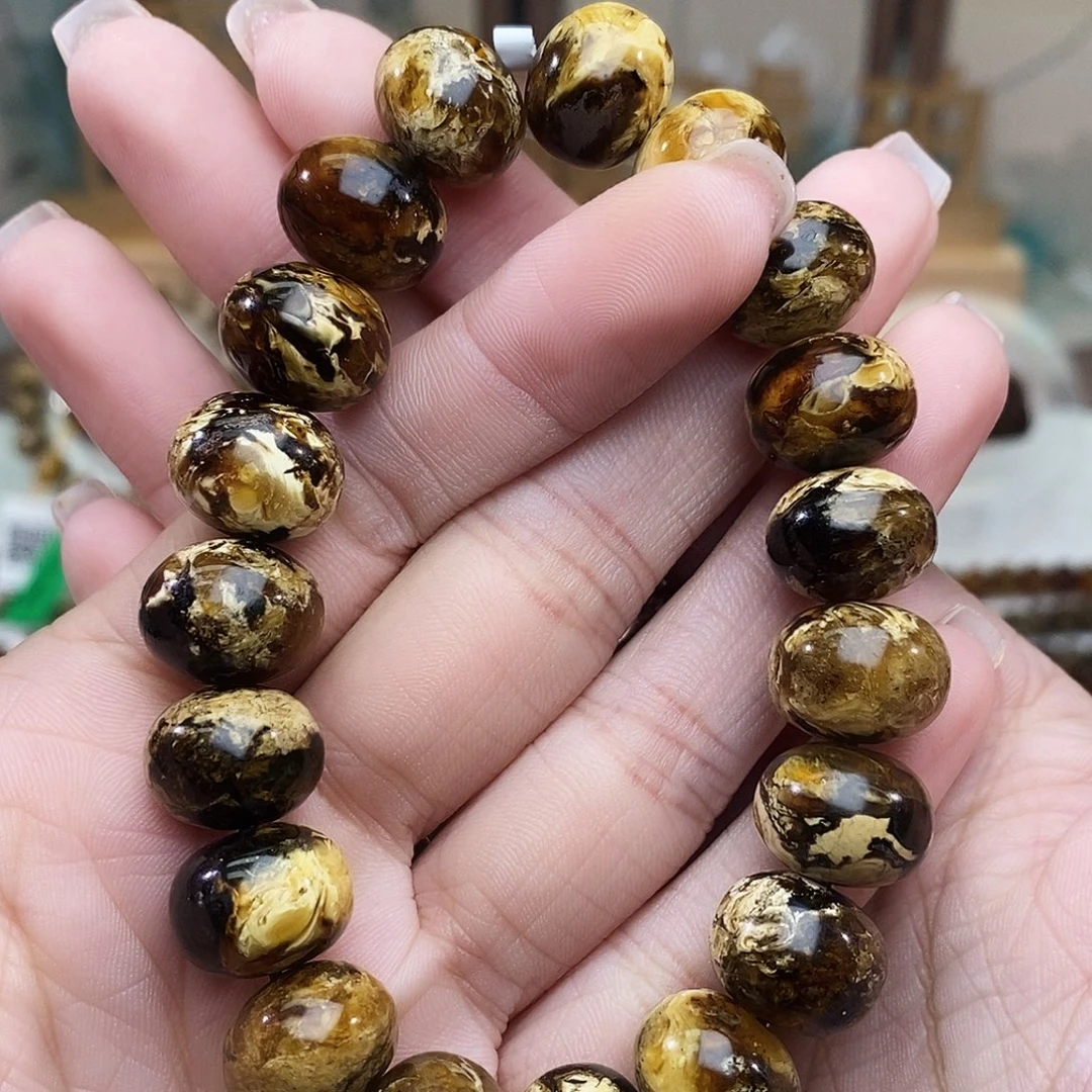 琥珀未镶嵌手链13➕