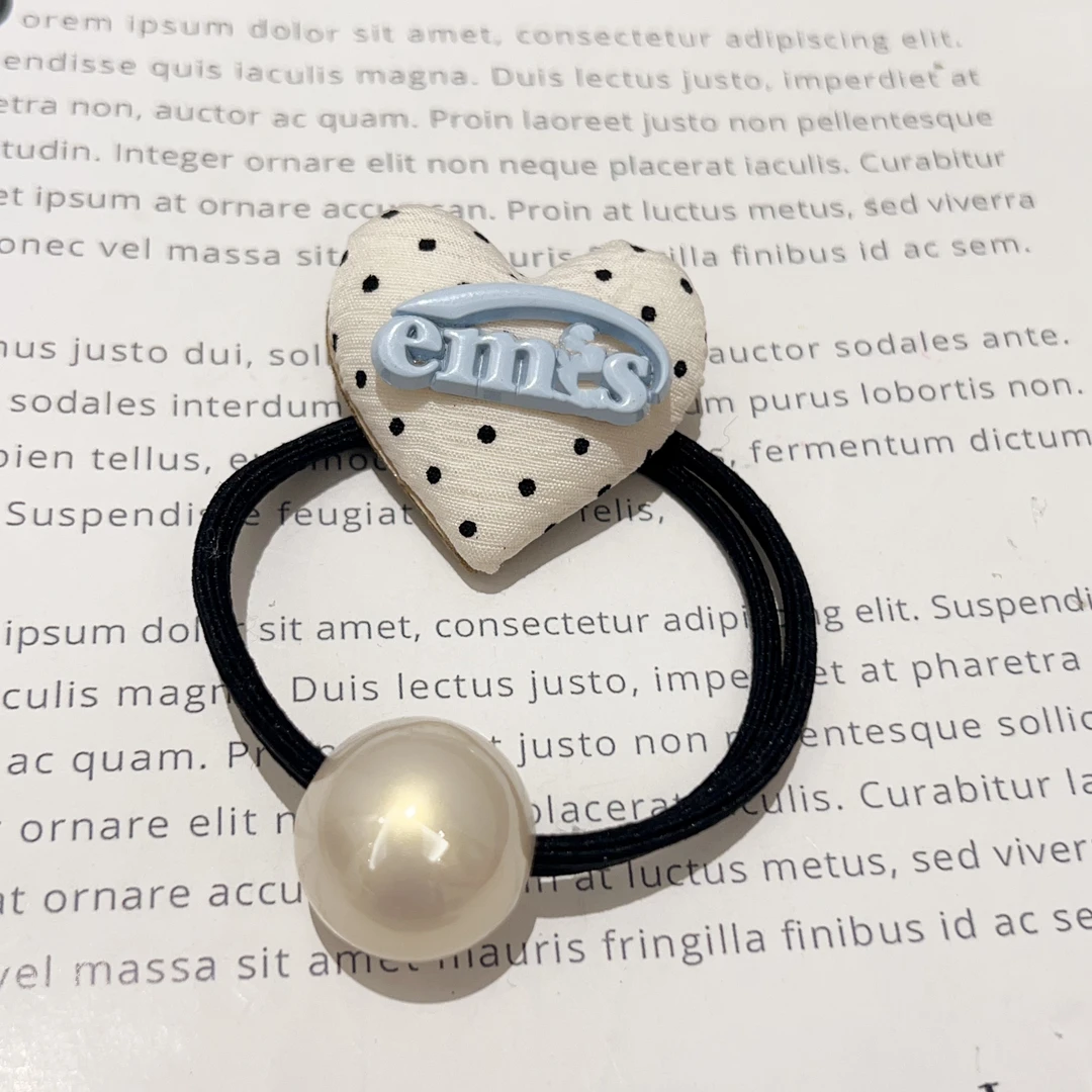 爱心波点发绳扎头发皮筋J756