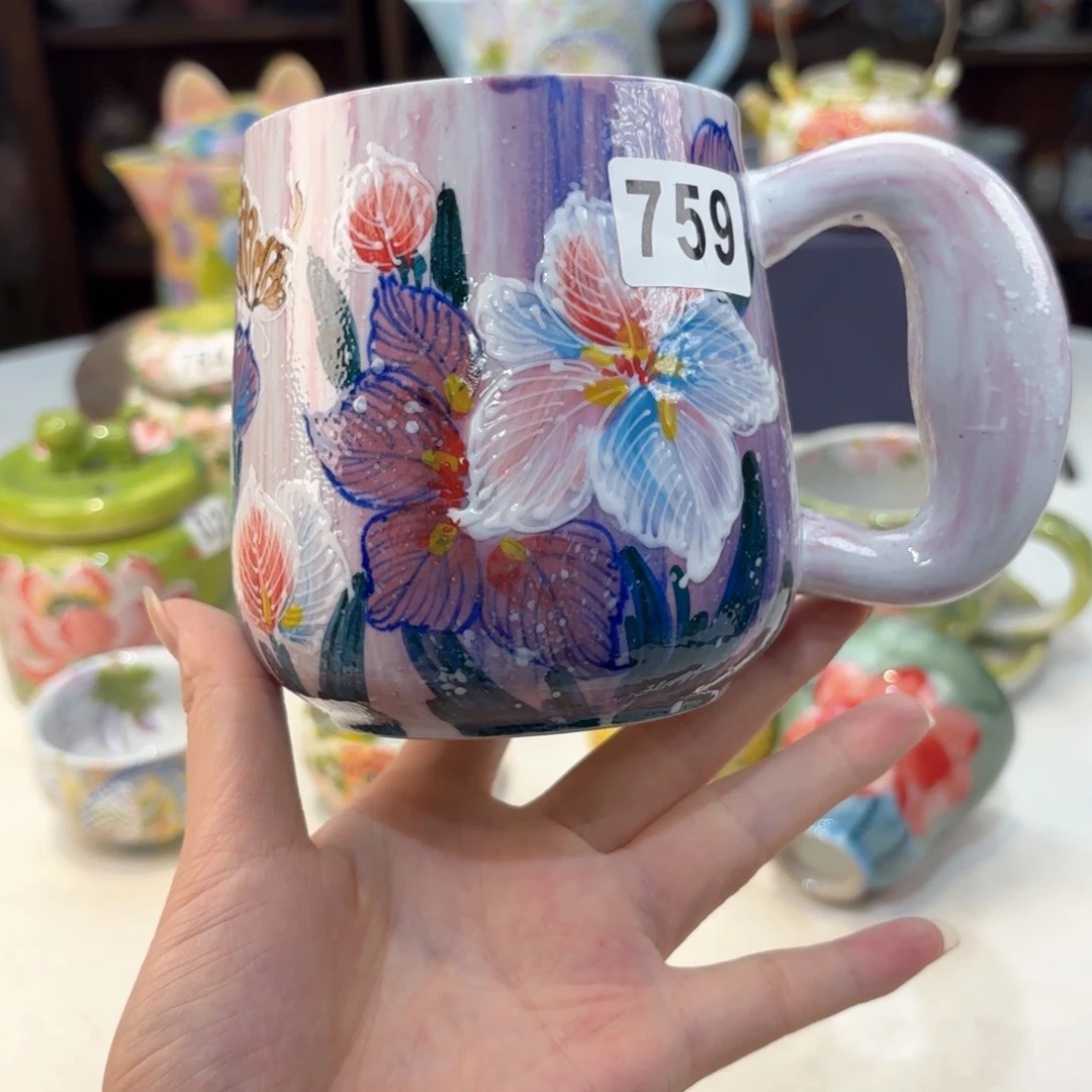 景德镇手绘高温釉下彩陶瓷茶具