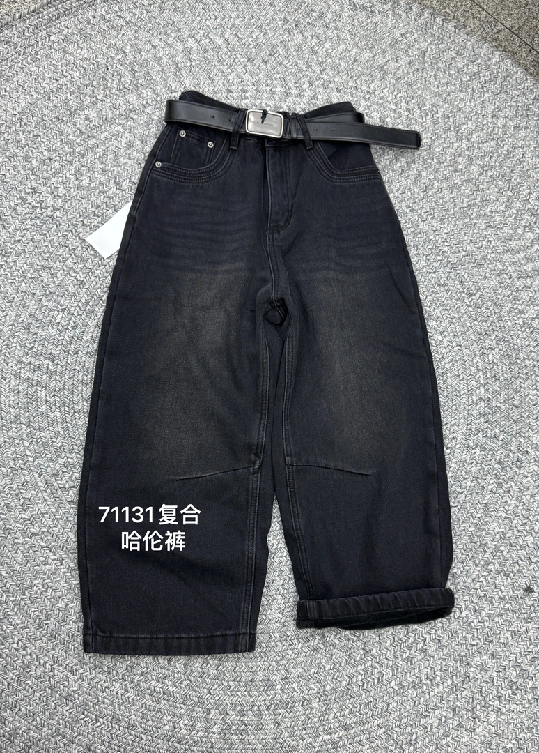 欧韩冬季新款加绒休闲宽松潮流显瘦直筒九分裤