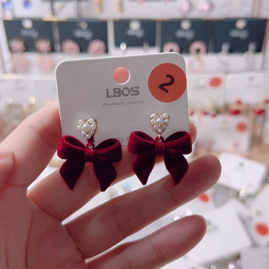 锆石纯铜合金耳环