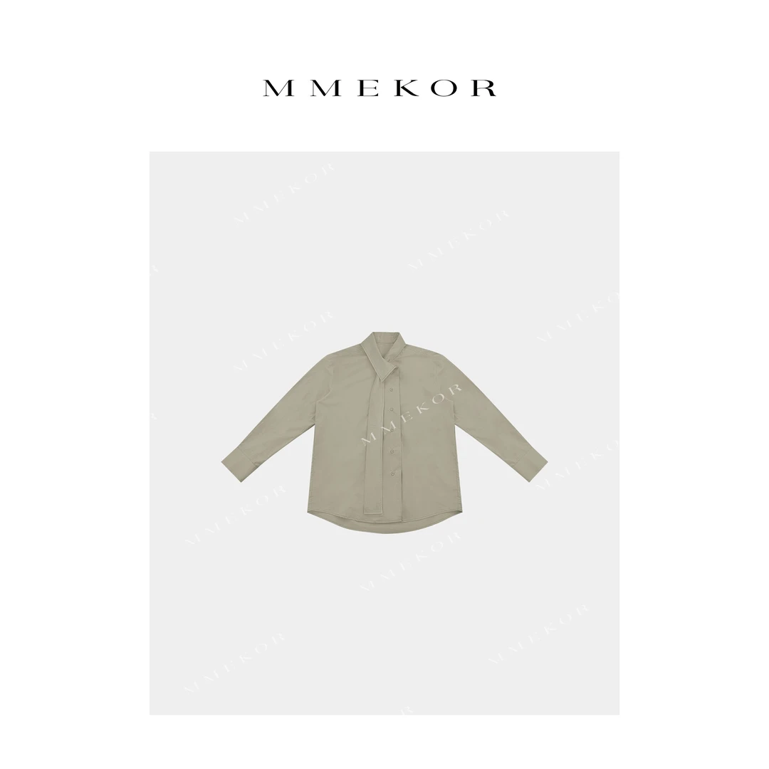 MMEKOR“丹佛时间轴”衬衫 2025春款新款高智淡人风韩系上衣 89316