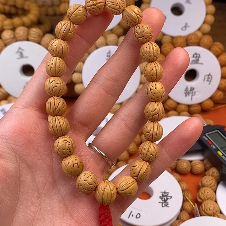 桃核手串奶油手持11.5  （尺寸误差0.5中间）