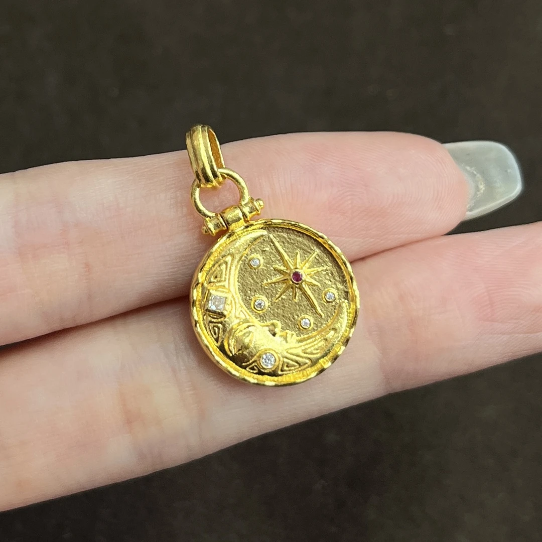 足金999【日月星辰】吊坠套链集合