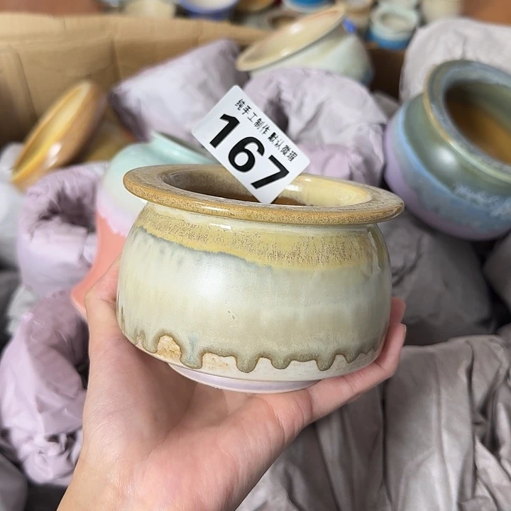 景德镇手工陶瓷盆 口8.5