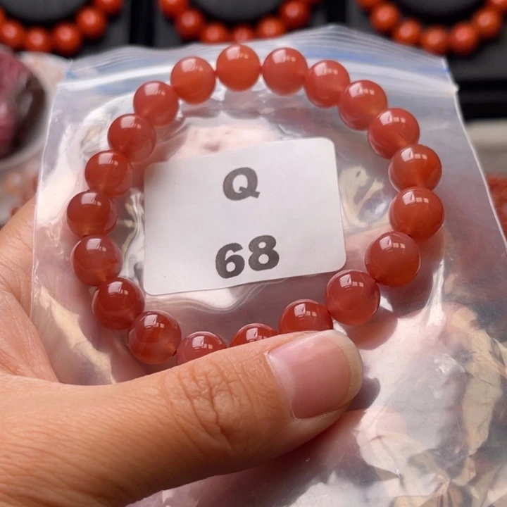 南红玛瑙未镶嵌多样性发货默认微瑕称重9mm