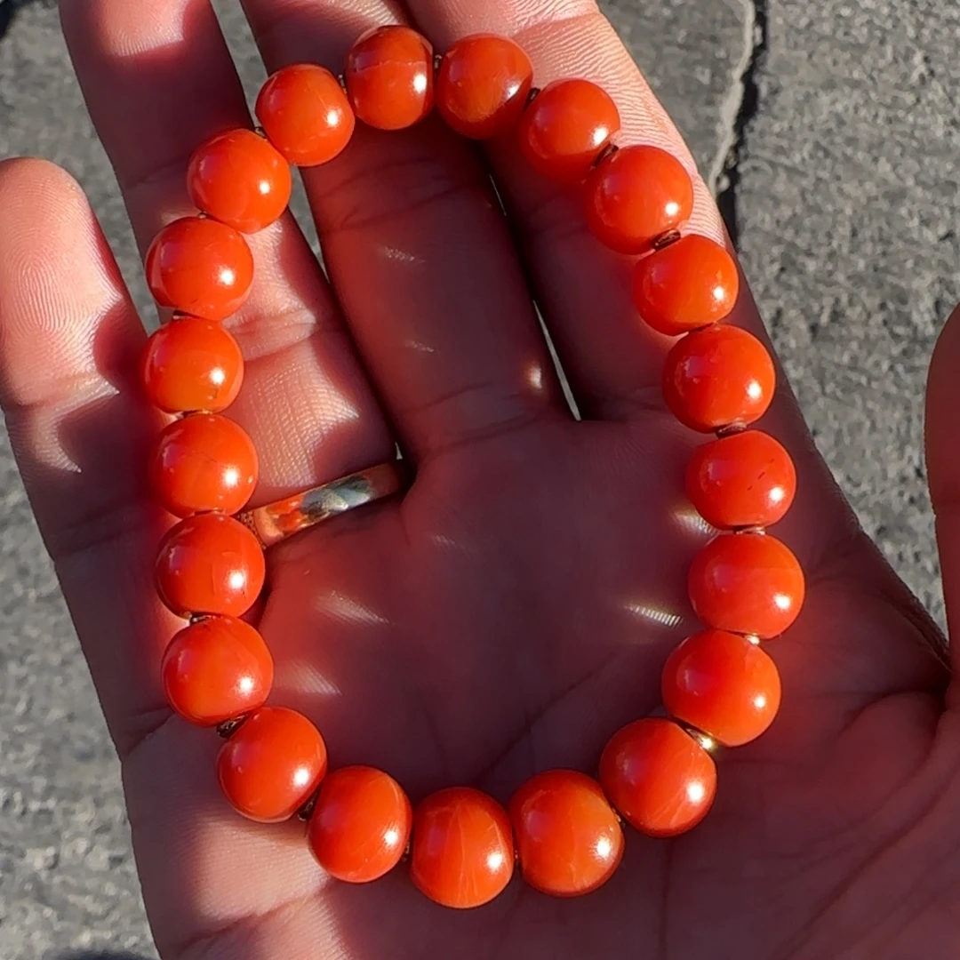南红玛瑙未镶嵌手链