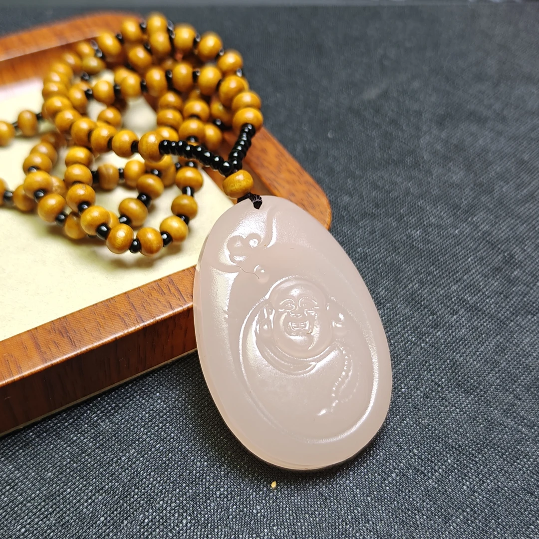 [停业清货]冰藕粉弥勒佛套链-945-多样性发一