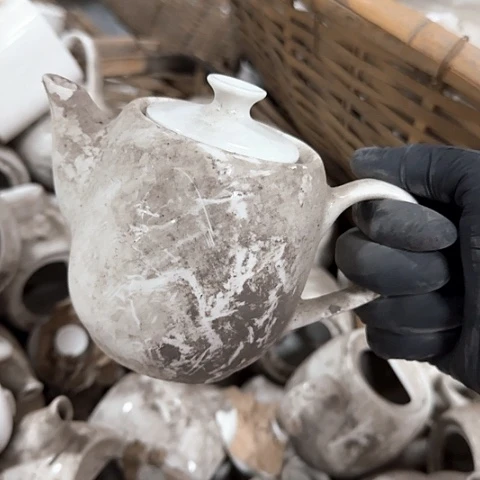 瓷片国营厂库存微瑕盖子晃