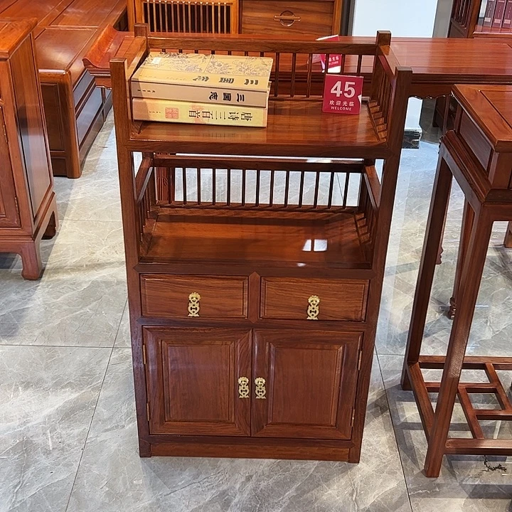 仁***者花梨木类书柜100厘米高花梨木小茶叶柜
