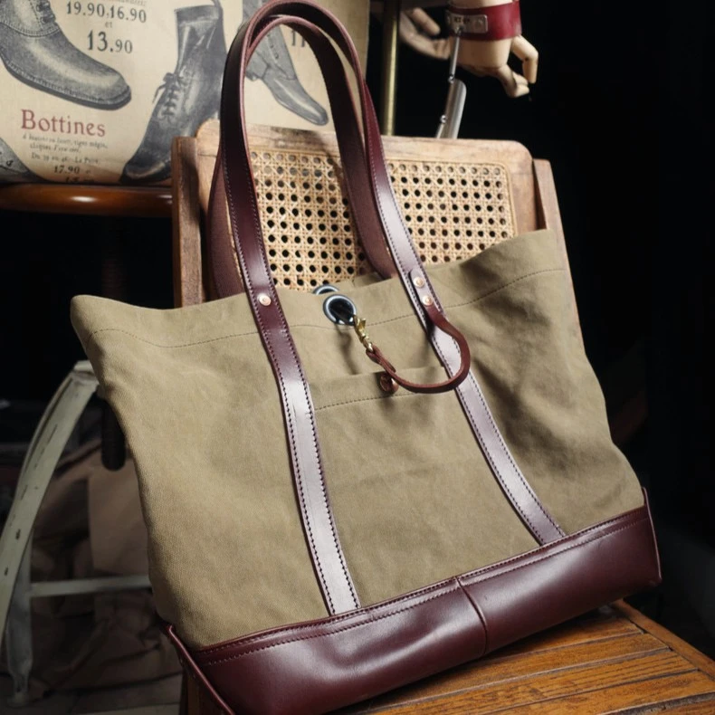 美式复古阿美咔叽大容量单件托特包 DM24B880