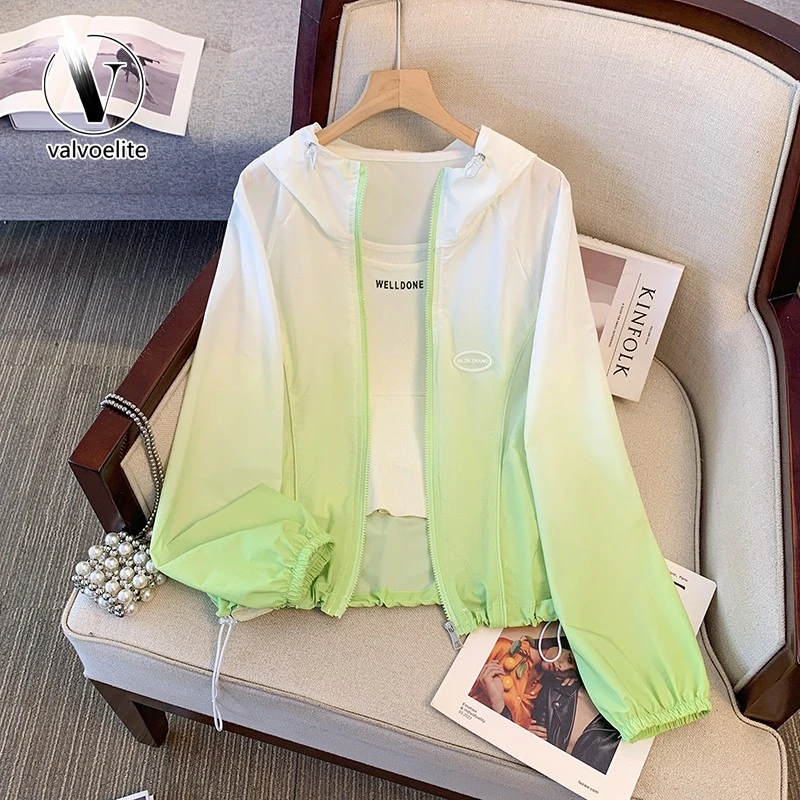 VALVOELITE宽松连帽防晒衣女夏季防紫外女士防紫外线透气防晒衣