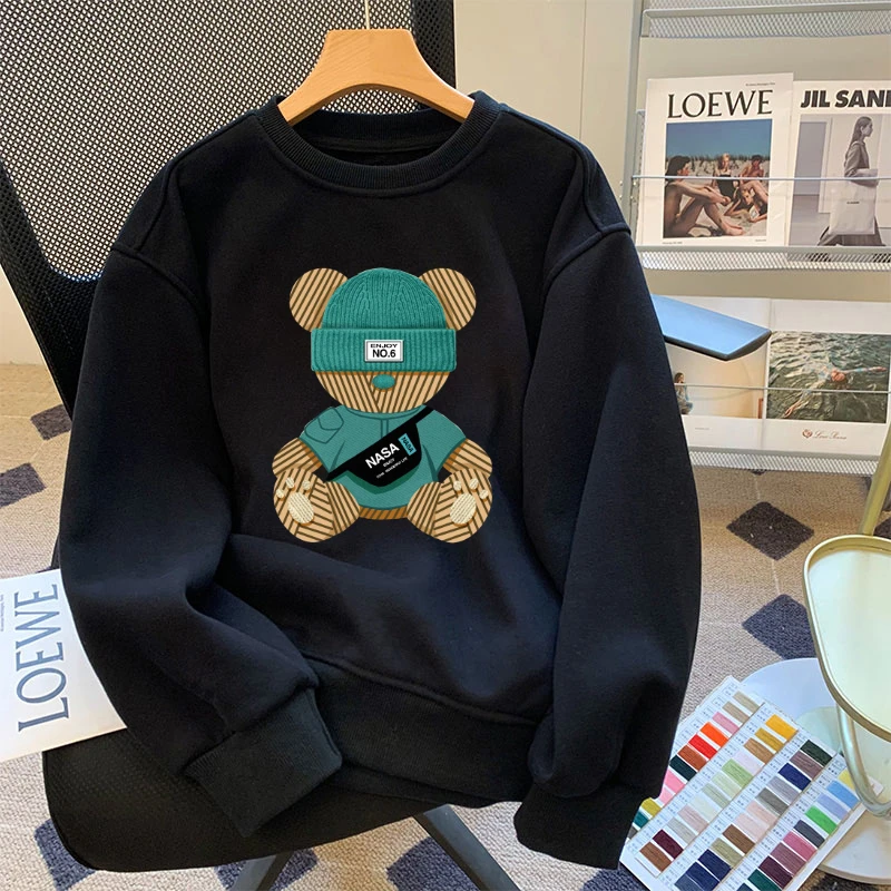 特大码300斤早秋圆领2025秋冬季加绒外套洋气减龄日常ins宽松上衣