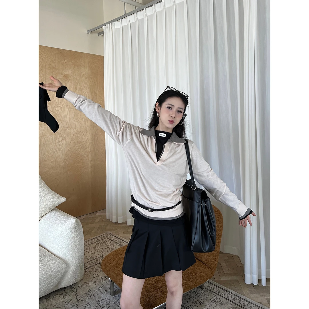 THE MEANING OF 设计师品牌 25春夏 翻领长袖POLO衫 SOLSOL买手店