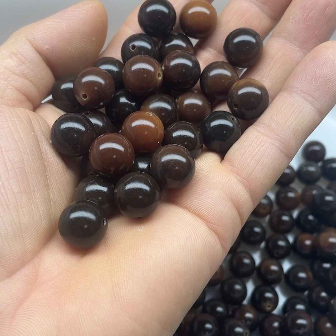 白玉菩提吊坠13.5精品虎皮圆50颗➕灯牌宠50颗