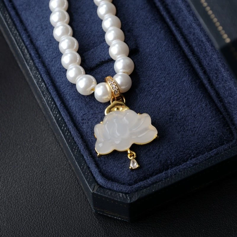 「步步莲花」新中式古风莲花吊坠提溜万扣能diy饰品配件项链挂坠