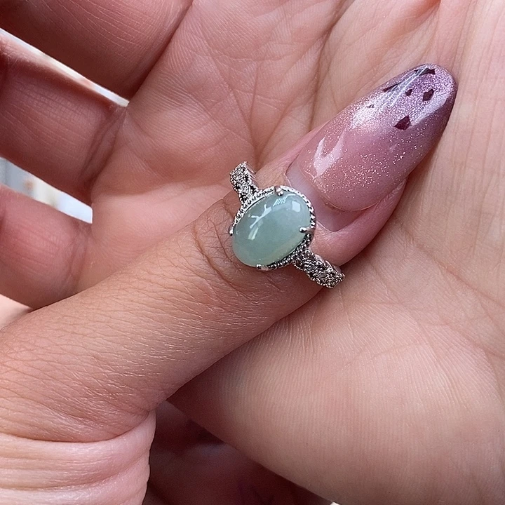 米***贝翡翠未镶嵌戒指缅甸