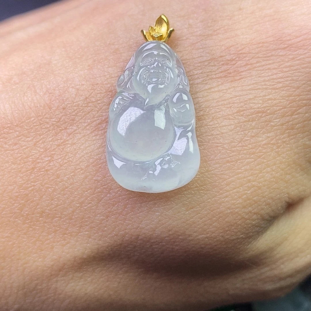 颈饰18K金镶嵌翡翠