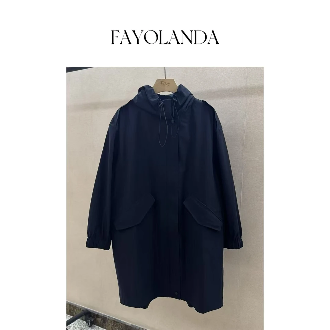 FAY | 休闲抽绳连帽风衣（3H0057）