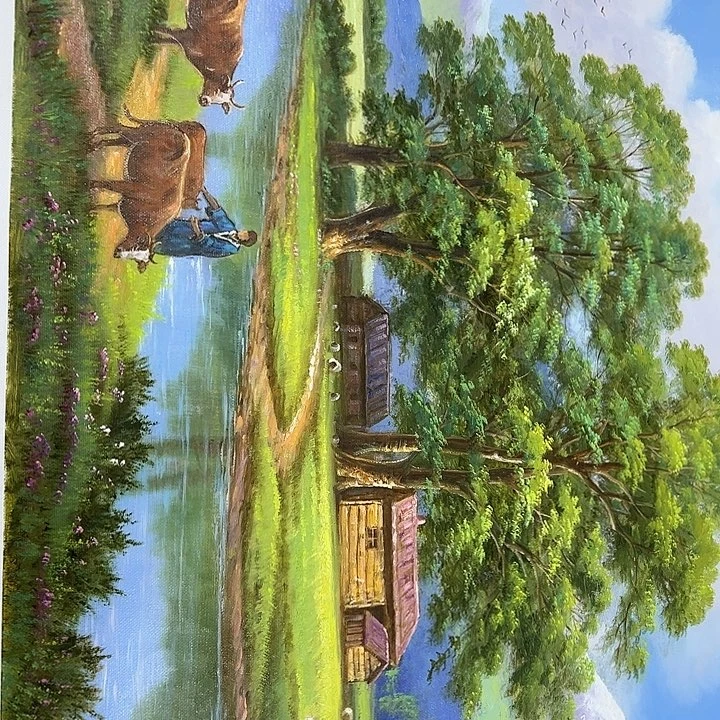 油画恭喜一直一直影子