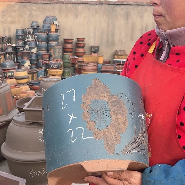 紫砂紫砂花盆盆栽