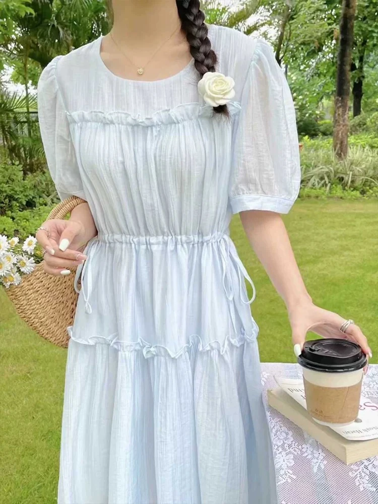 【800-999】时尚百搭夏季新款韩版短袖法式气质连衣裙套装潮流显瘦