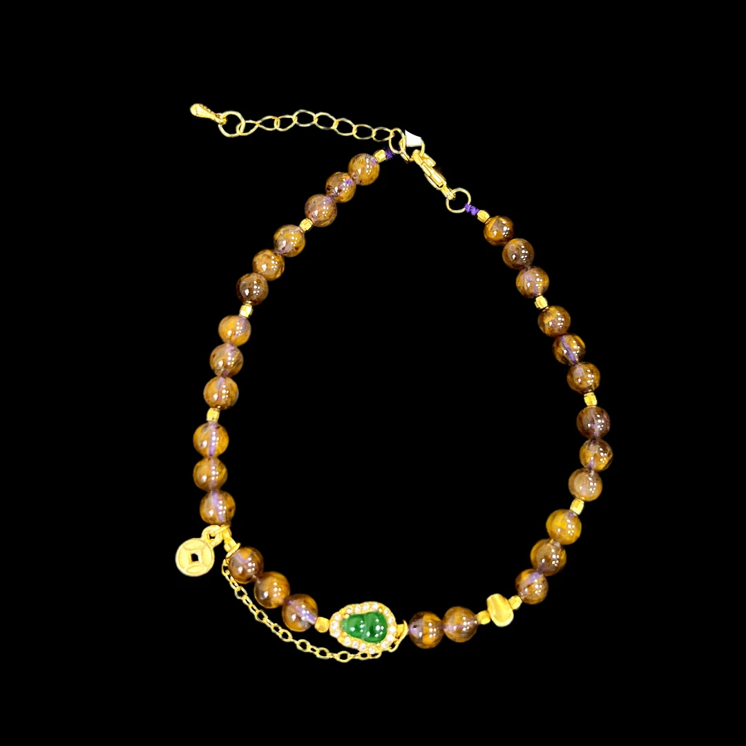 6052紫钛水晶手链多样性发一