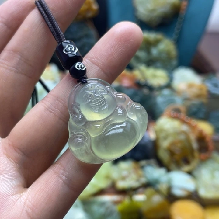 蛇纹石玉合金颈饰