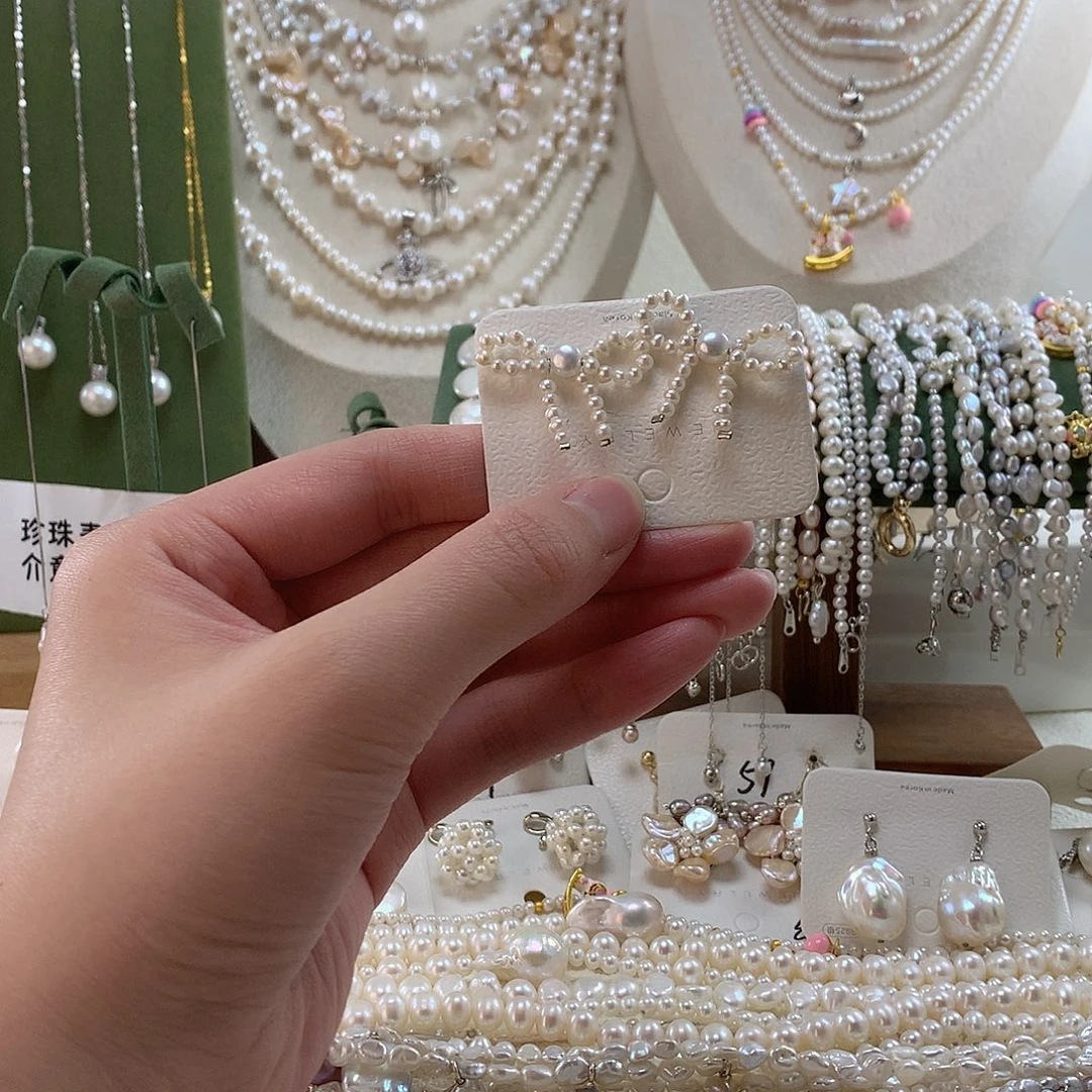 耳饰淡水珍珠银S925镶嵌