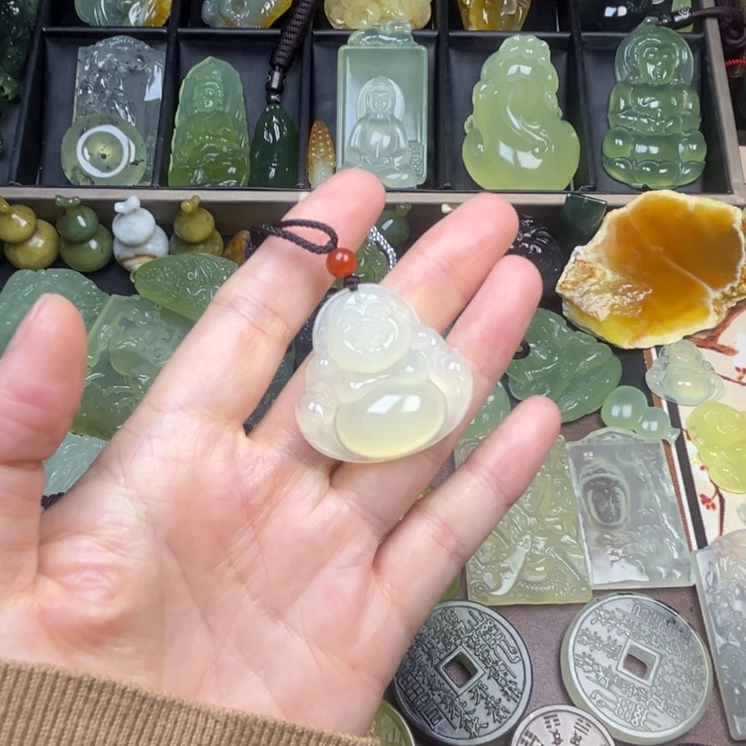 蛇纹石玉未镶嵌吊坠(不含链)