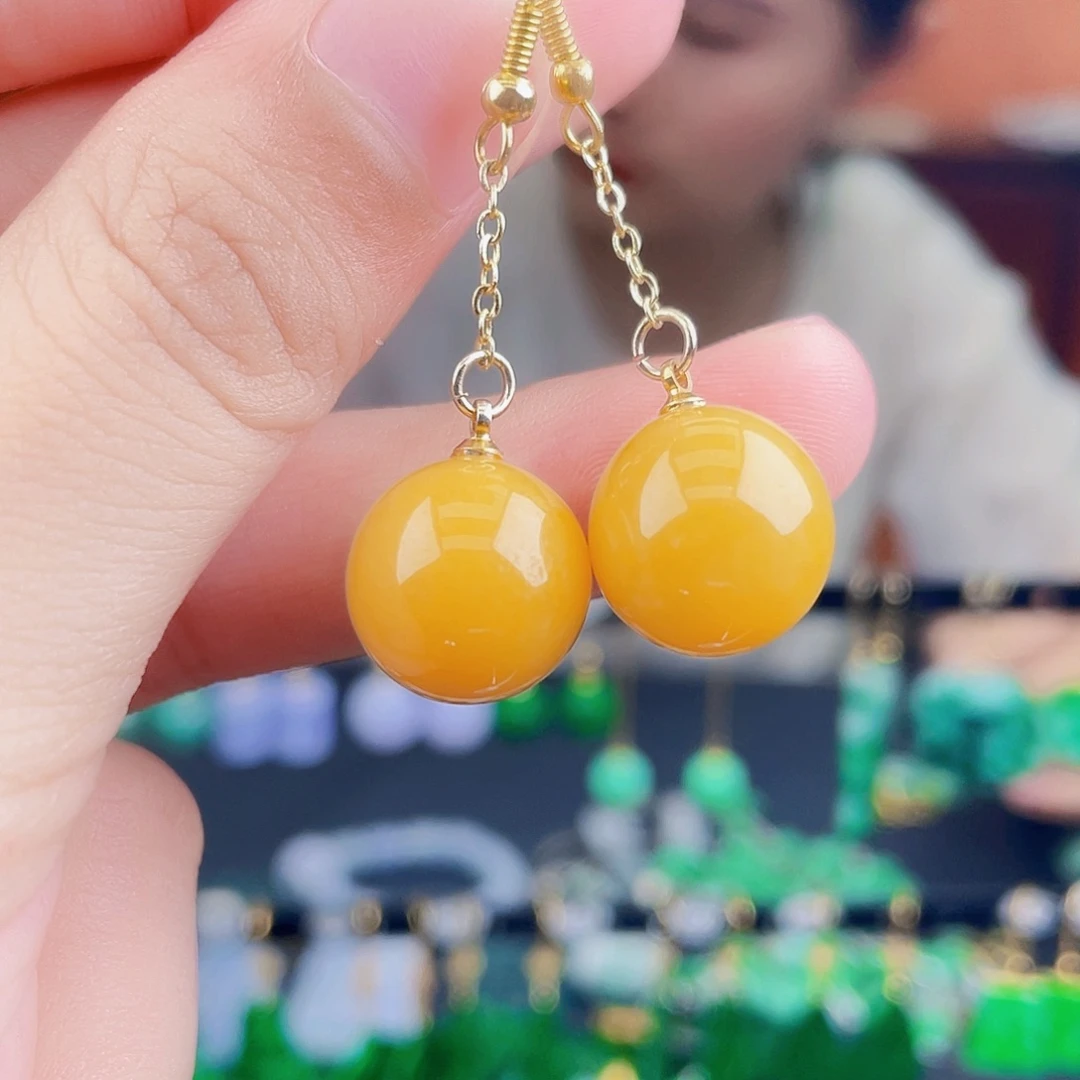 翡翠未镶嵌耳饰饰品