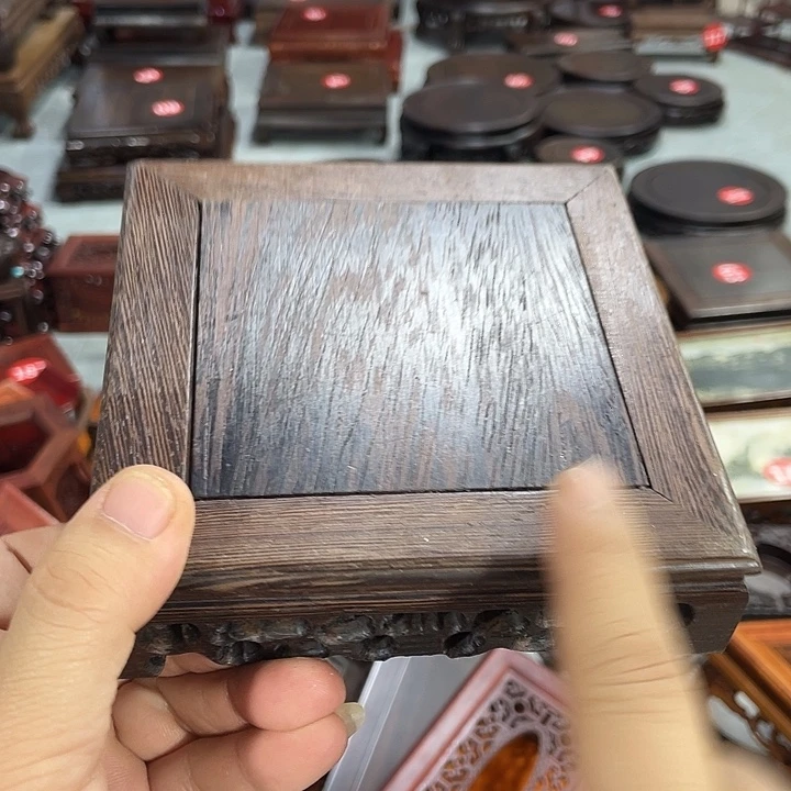 香榧木红木底座工艺品14公分