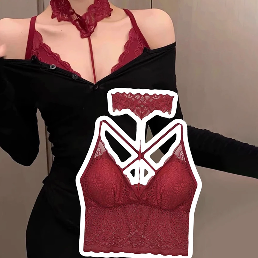 美背内衣背心吊带挂脖抹胸聚拢性感诱惑打底修身休闲风气质名媛