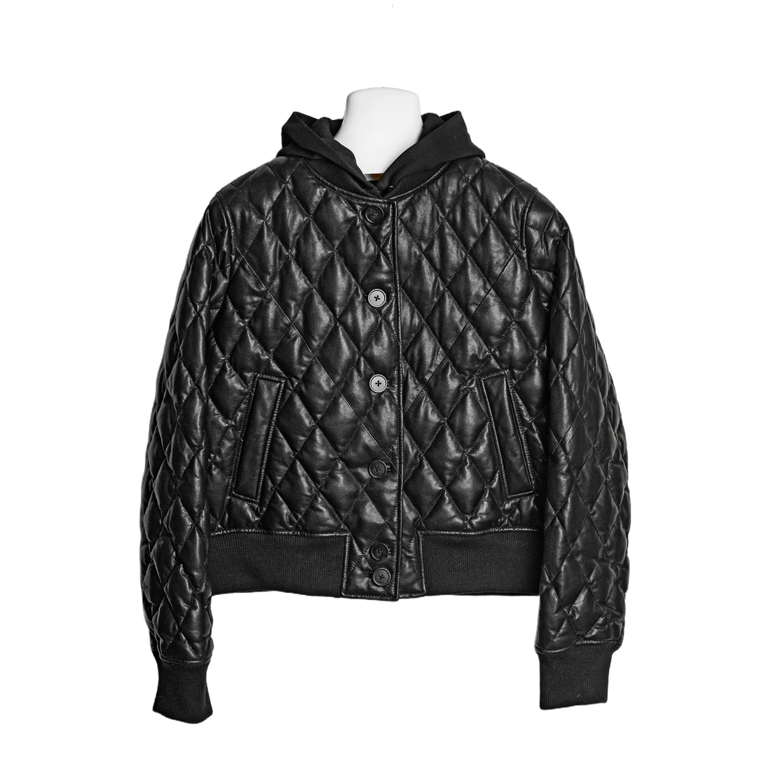 「然然服饰」绵羊皮加鸭绒女新款外套-33210