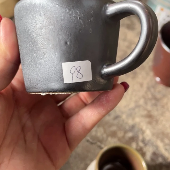 浪鬼家釉绘柴烧餐具瑜*杯