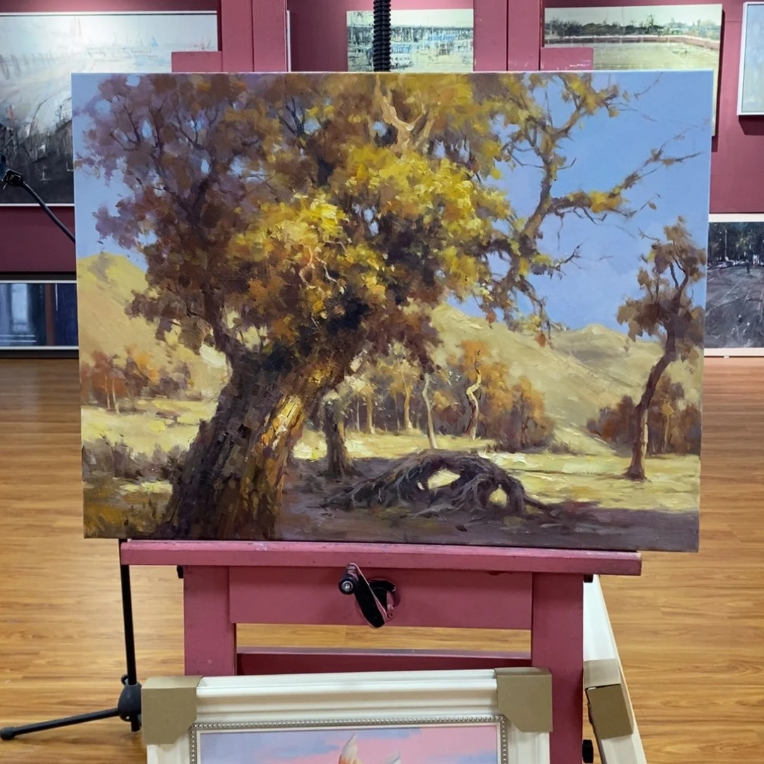 鹅***掌油画60.80尺寸作品