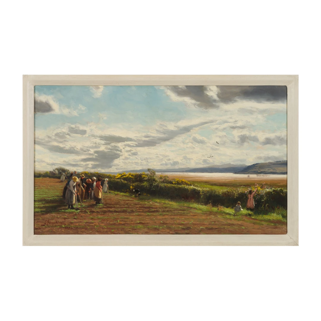 询价：大卫·法夸森《在萝卜地翻土》1883年，布面油画，著名流转记录