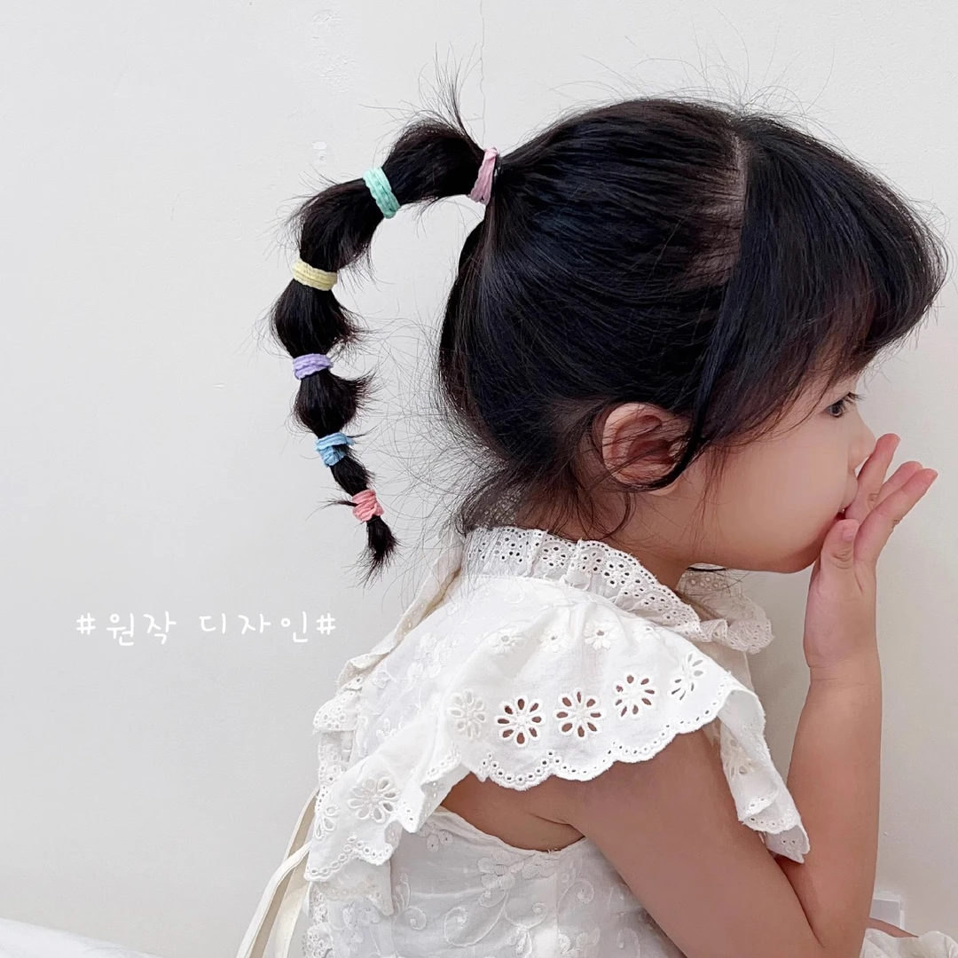 黄小妞 2025新款宝宝高弹皮筋100根发量少宝宝发绳儿童简约小啾啾