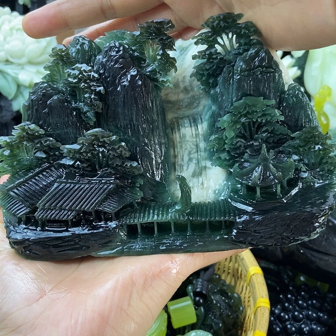 剛***合金蛇纹石玉手把
