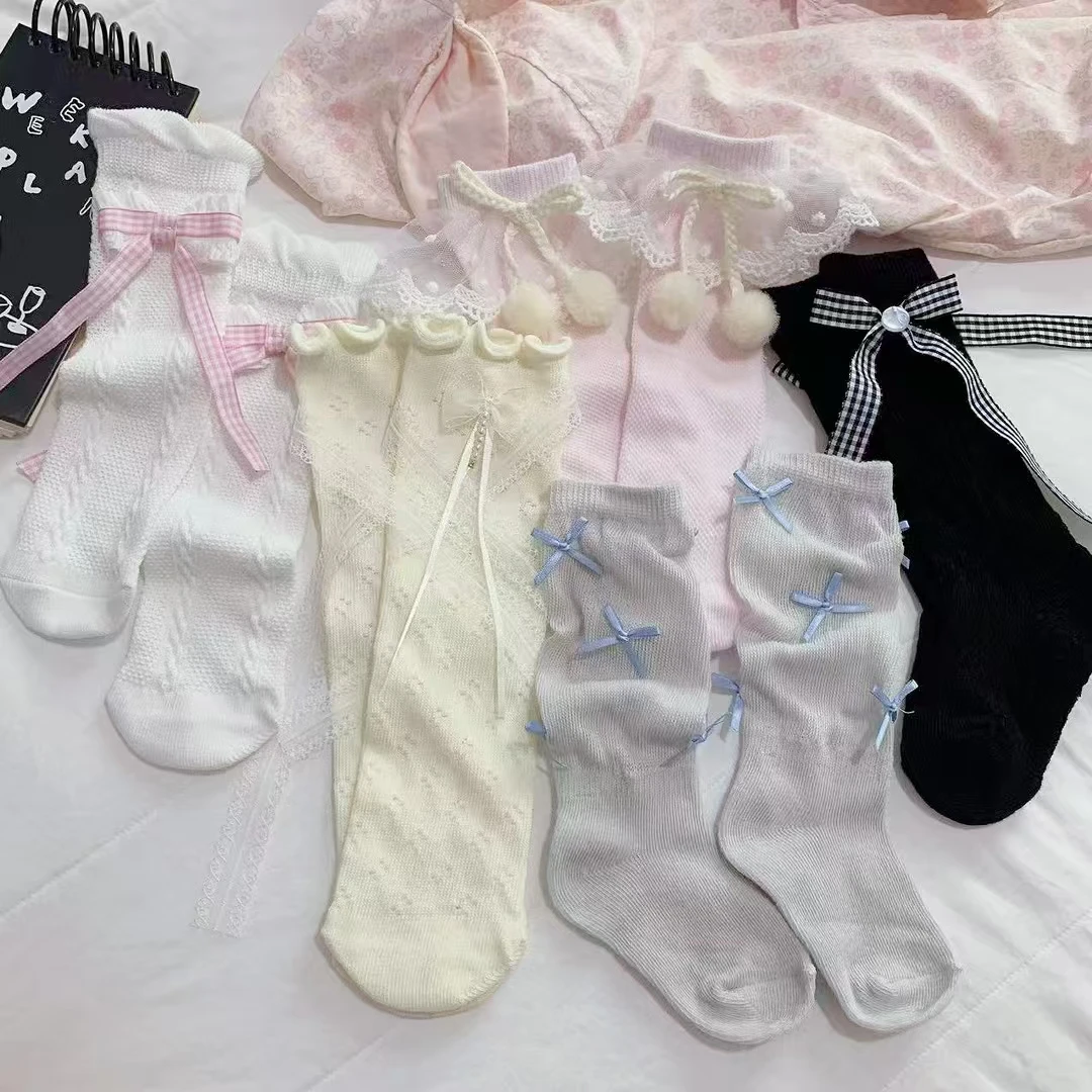 夏款网眼公主袜小腿袜