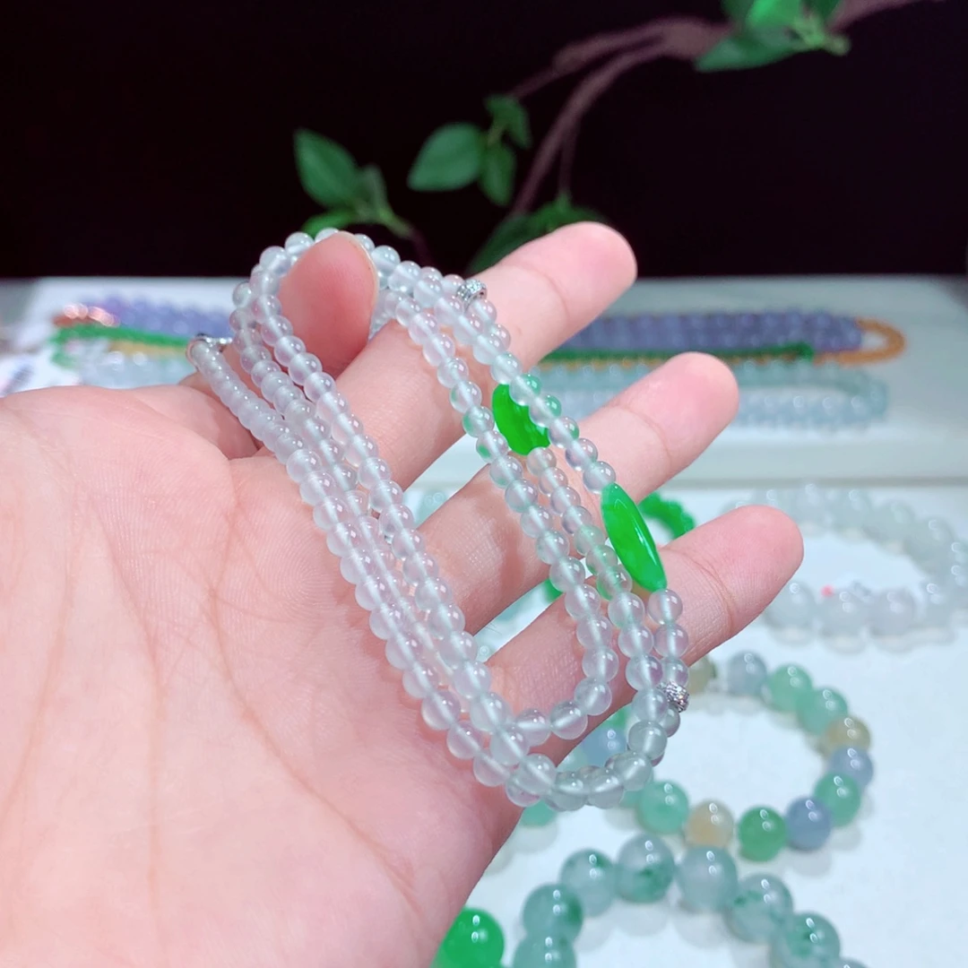 未镶嵌手链翡翠卡4mm