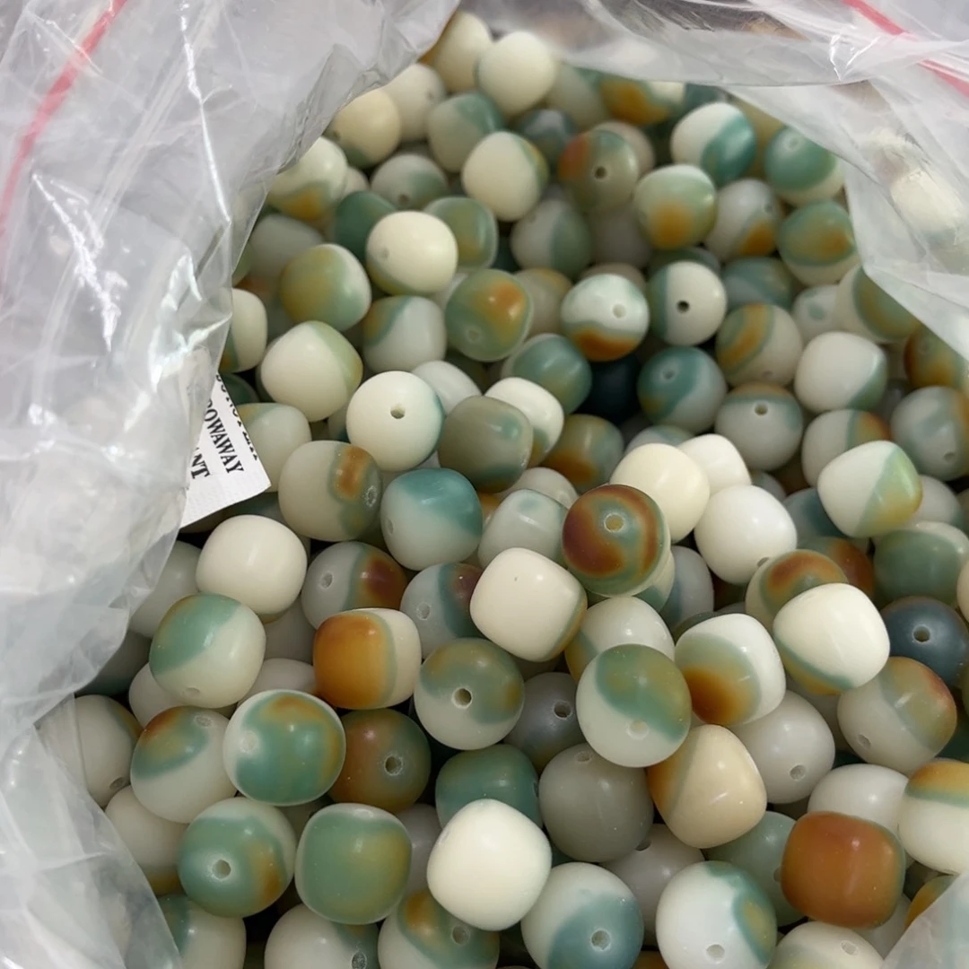 白玉菩提手串散珠30颗嫩眼睛1213干磨随机