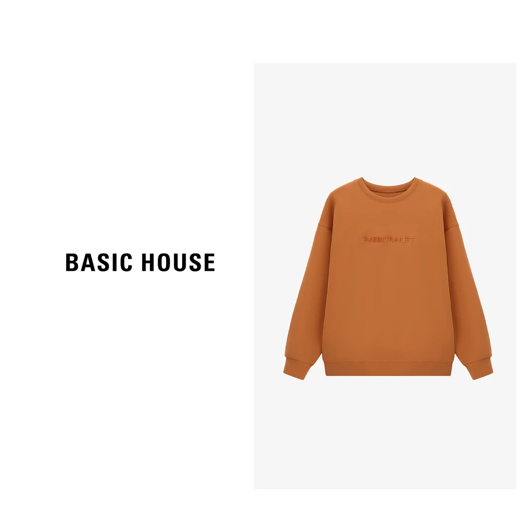 Basic House/百家好春秋设计款圆领休闲百搭简约卫衣B0625H5A612