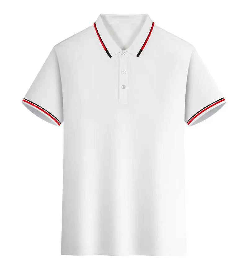 2025夏季冰丝宽松短袖T恤男士Polo衫时尚百搭上衣翻领时尚休闲