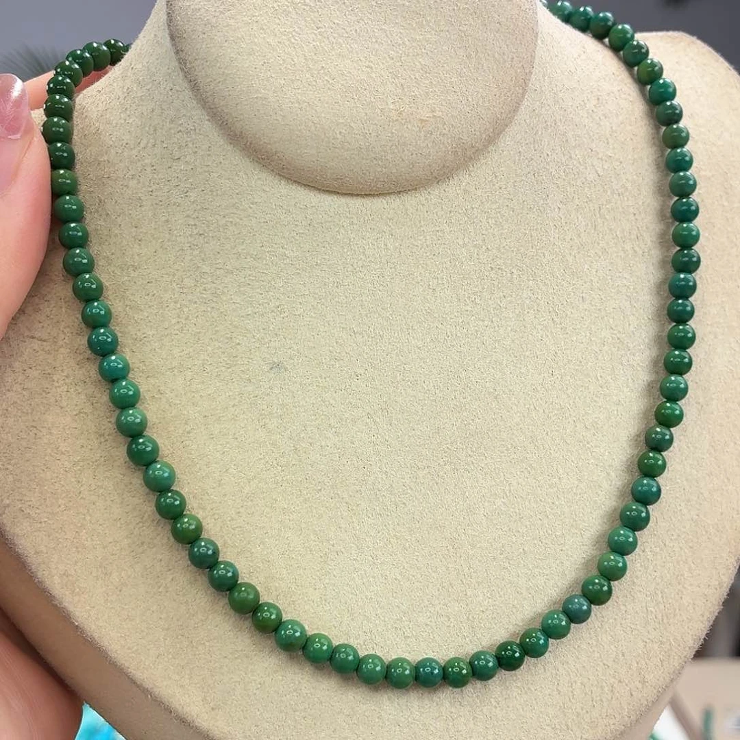 绿松石18K金镶嵌颈饰