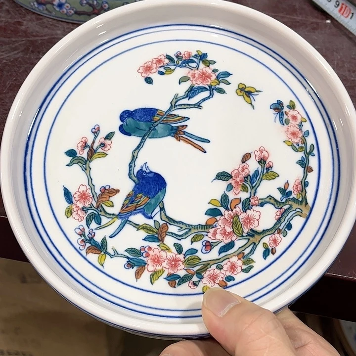 瓷片/////景德镇陶瓷茶盘。红。
